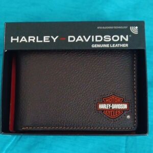 Harley-Davidson Brown Leather Card Holder